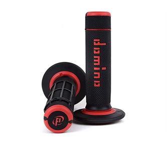 manopole domino off road nero rosse