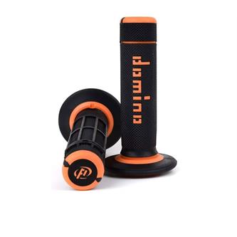 manopole motard domino off road nero arancio