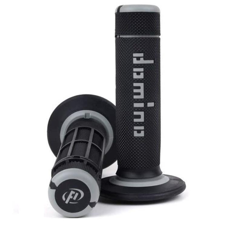 Manopole motard Domino Off Road Nero - Grigio