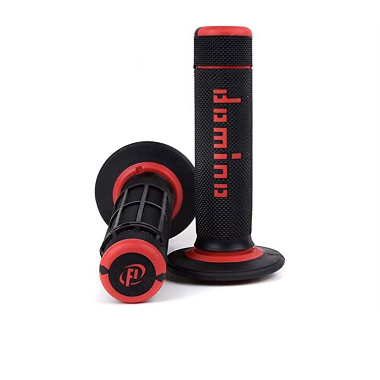 Manopole domino off road nero rosse