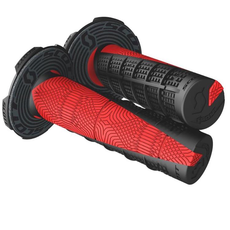 Manopole motard Scott Deuce Nero Rosso