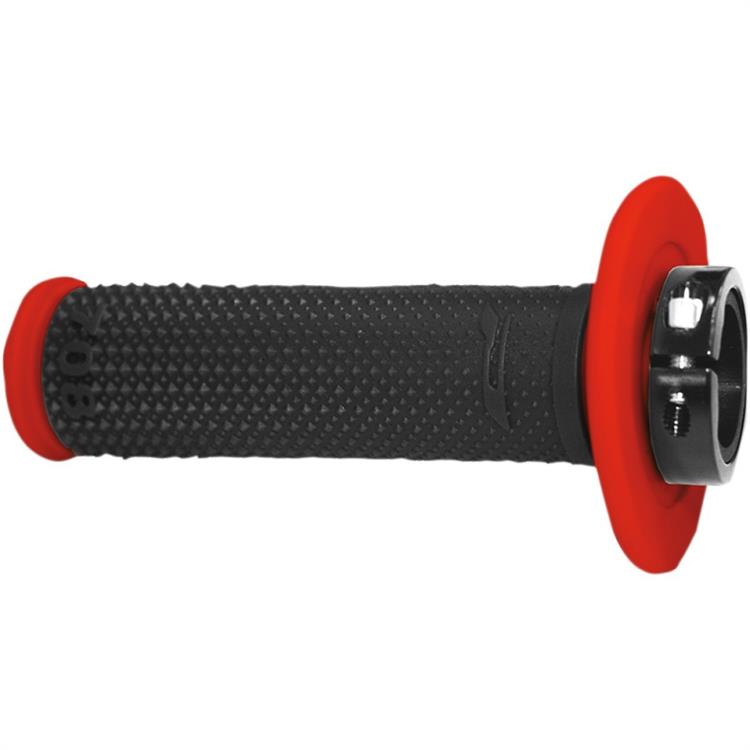 Manopole motard Pro Grip Lock-On 708 Nero Rosso