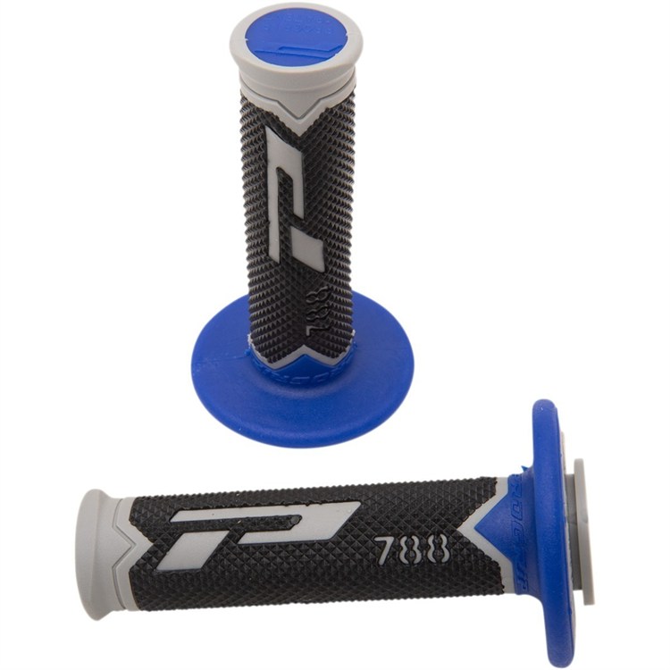 Manopole motard Pro Grip triple density 788 Grigio Blu Nero