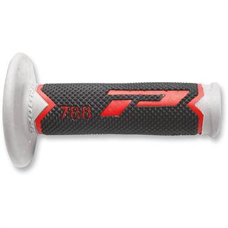 manopole motard pro grip triple density 788 rosso nero grigio