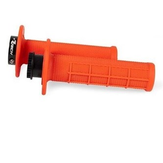 manopole motard lock on racetech arancione fluo
