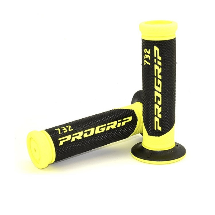 Manopole motard Pro Grip Road 732 Giallo Fluo Open End