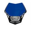 Maschera portafaro V-Face Nero-Blu in Plastiche Enduro