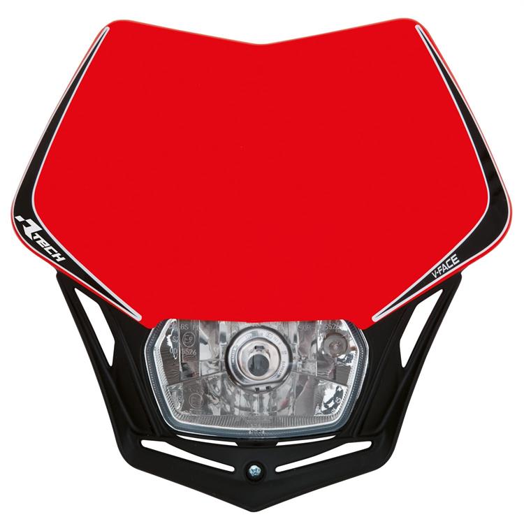 Maschera portafaro V-Face Nero-Rosso CRF