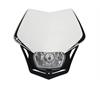 Maschera portafaro V-Face Bianco-Nero in Plastiche Enduro