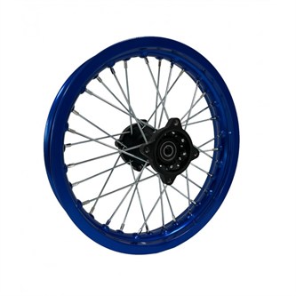 cerchio posteriore 12 cross perno 15mm blu