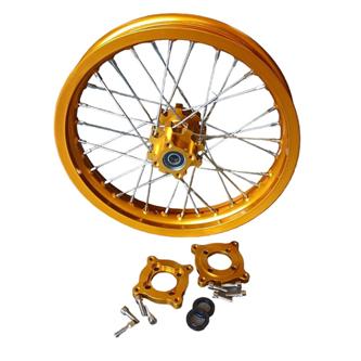 cerchio posteriore 14 cross perno 15mm mozzo cnc oro