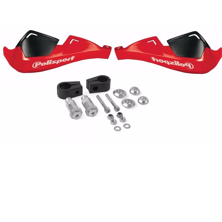 Polisport Kit Paramani Free Flow Lite ROSSO04 - Protezioni Manubrio Moto, Codice Lr-716.12.83