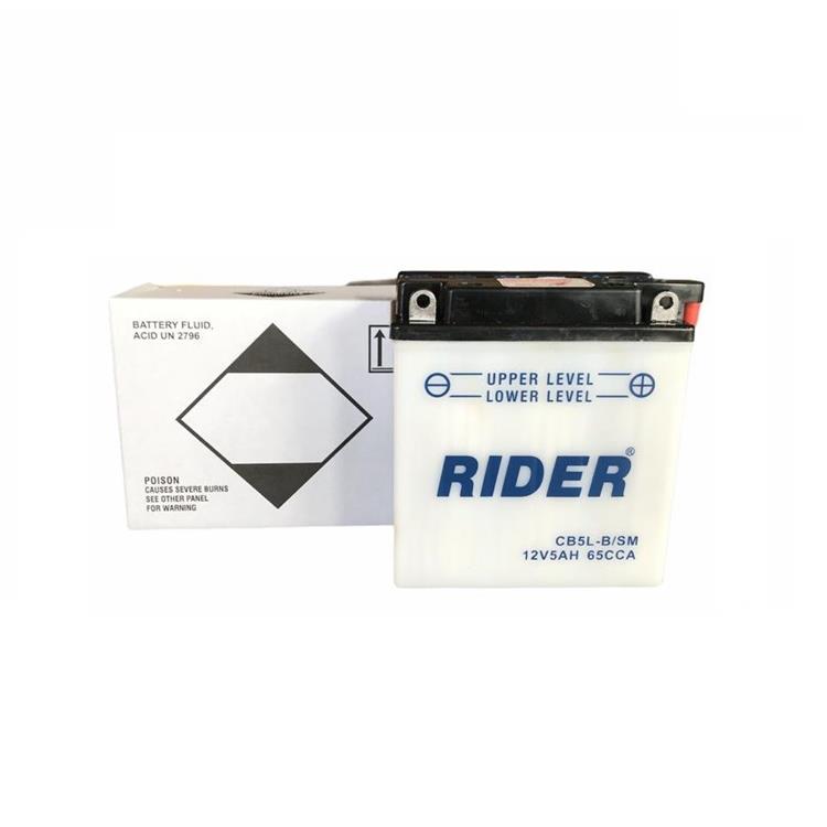 Batteria Rider CB5LBSM PIAGGIO Vespa FL2 Automatica (V5P2T) 50cc 1990-1991 (Yuasa code YB5L-B)