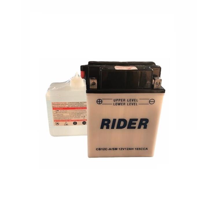 Batteria RIDER CB12CASM (Yuasa code YB12C-A) 12V moto / scooter