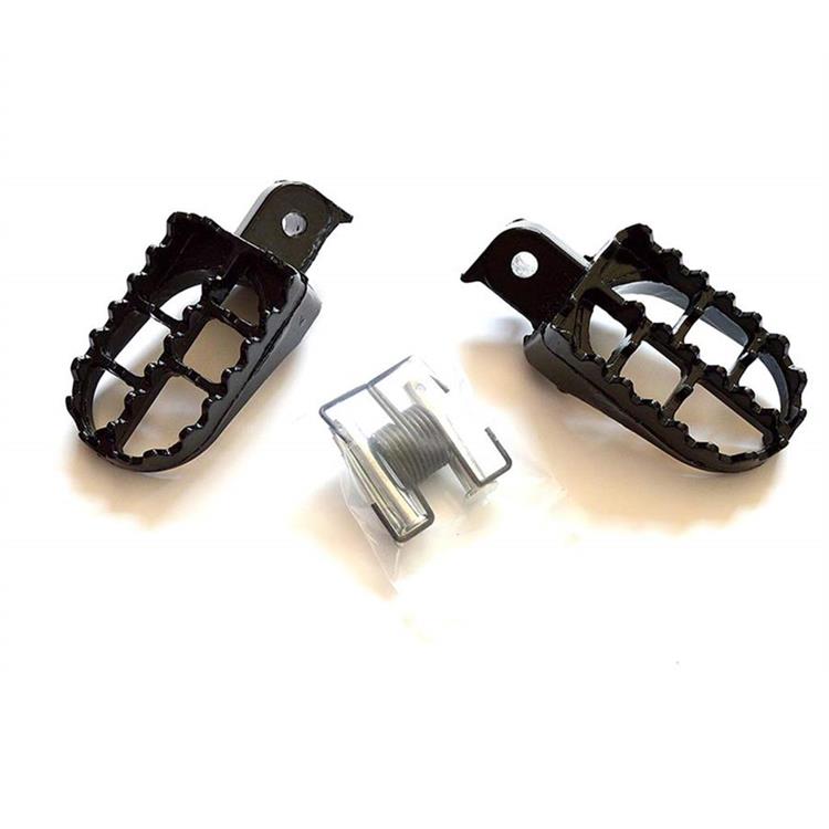 Set Pedane Pit bike tipo A alluminio Nere