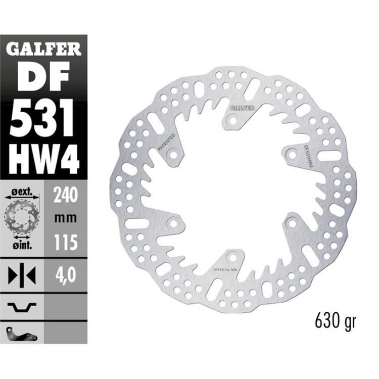 Disco freno Galfer Wave Husaberg 300 TE (2011-2014) posteriore maggiorato