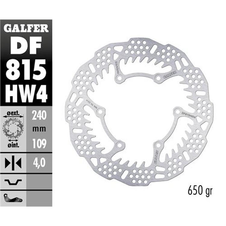 Disco freno Galfer Shark Honda CRF 250 R (2004-2025) posteriore - 5 mm