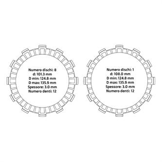 dischi frizione guarniti fcc beta xtrainer 300 2018 2025