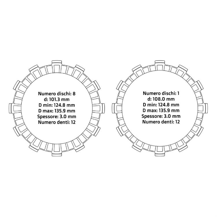 Dischi frizione guarniti FCC Beta Xtrainer 300 (2018-2025)