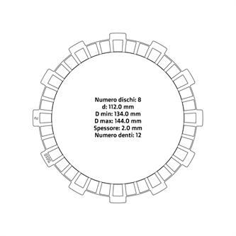 dischi frizione nrteam husqvarna 125 tc 2019 2025 serie guarniti