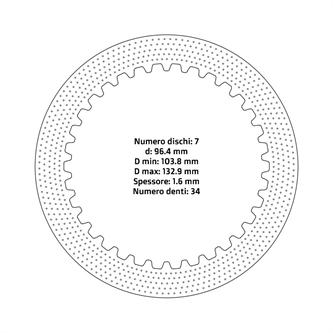 dischi frizione guarniti fcc husqvarna 125 cr 1995 2013