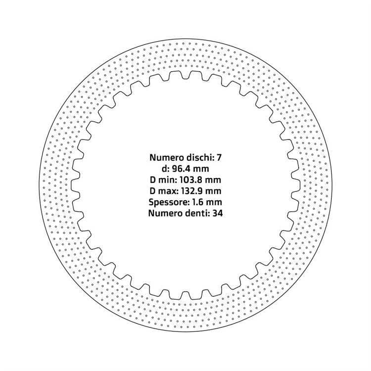 Dischi frizione guarniti FCC Husqvarna 125 CR (1995-2013)