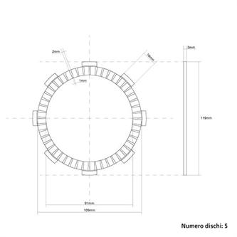 dischi frizione guarniti fcc suzuki rm 250 1994 1995