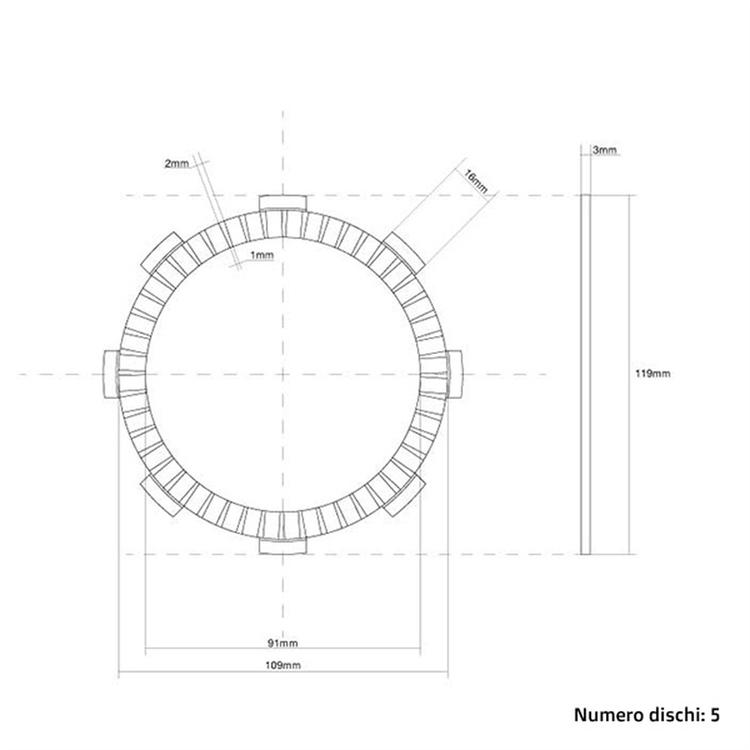 Dischi frizione guarniti FCC Suzuki RM 250 (1994-1995)