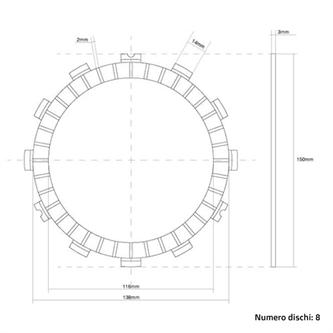 dischi frizione guarniti fcc yamaha yz 85 2002 2025