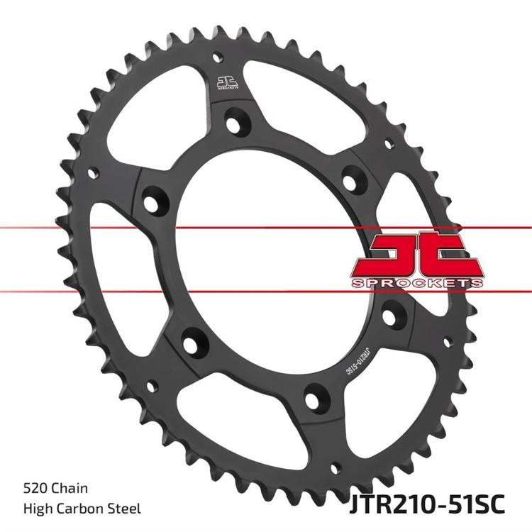 Corona JT acciaio Honda CRF 250 X (2004-2017) 51 denti scaricata