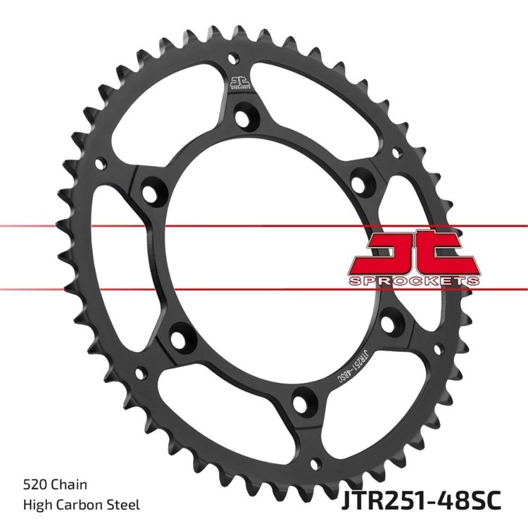 Corona JT acciaio Fantic 250 XX (2022-2025) 48 denti scaricata