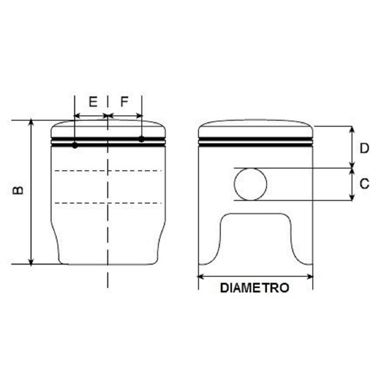 Pistone Prox forgiato Honda CRF 450 R (2009-2012) 95,96 Alta compressione