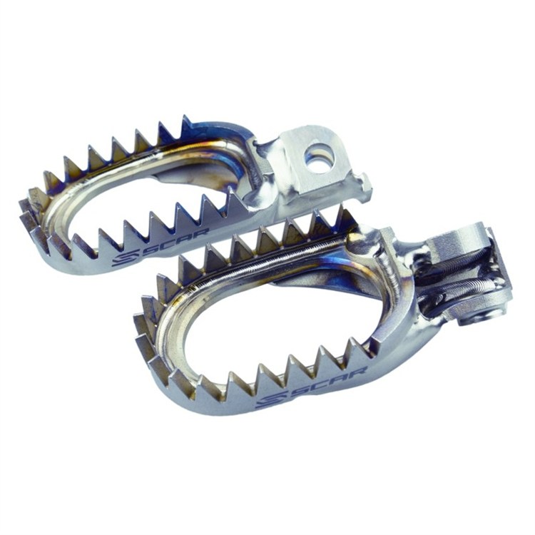Pedane titanio  Scar Beta RR 125 2T (2020-2026) Anti-Mud