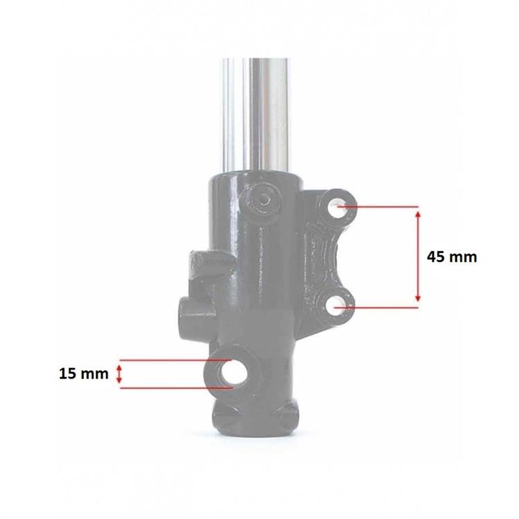 Testa forcella completa 45x48x160 per Pit BIKE (typo 2) - NERO, Ricambi