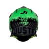 Casco Moto Cross JUST1 J38 MASK Verde Fluo Titanio Nero - Lucido in Abbigliamento