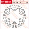 Disco freno TRW Yamaha YZ 125 (02-18) posteriore in Motocross