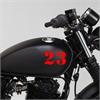 Numero adesivo Rosso vintage PVC Altezza 5cm in 
