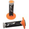 Manopole motard Pro Grip triple density 788 Nero Grigio arancio in Motard