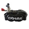 Impianto frenante anteriore radiale 4 pistoncini Evomotor in PitBike e MiniGP