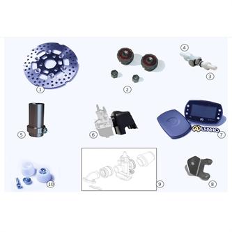 kit tappi forcella regolazione precarico originale ohvale gp0 evo 22 25