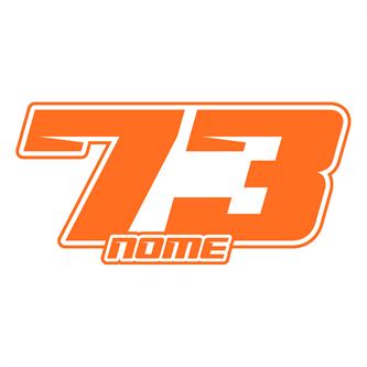 adesivo nome e numero personalizzabile arancione per tabella portanumero