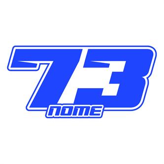 adesivo nome e numero personalizzabile blu per tabella portanumero