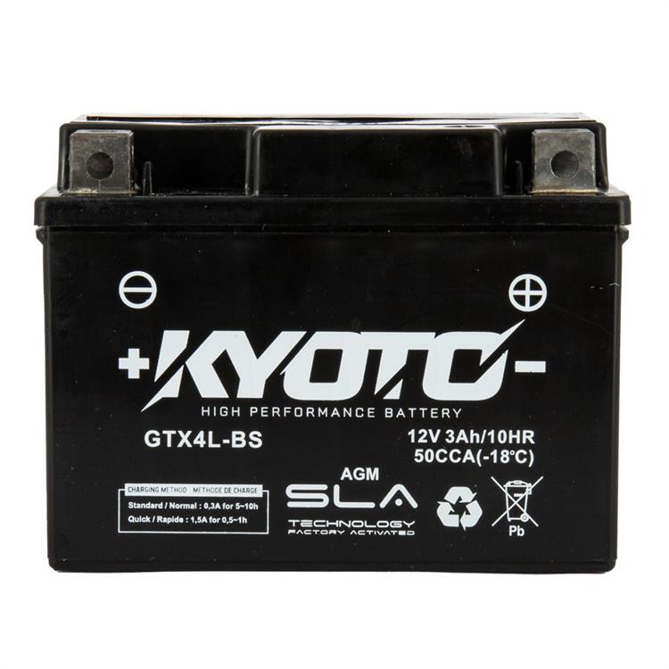 Batteria Kyoto GBTX4LBS SLA YAMAHA YQ Aerox100 100cc 2000-2003 (Yuasa code YTX4L-BS)