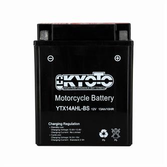 batteria kyoto gtx14ahlbs yamaha vt venture gt 480cc 1992 1993 yuasa code ytx14ahl bs