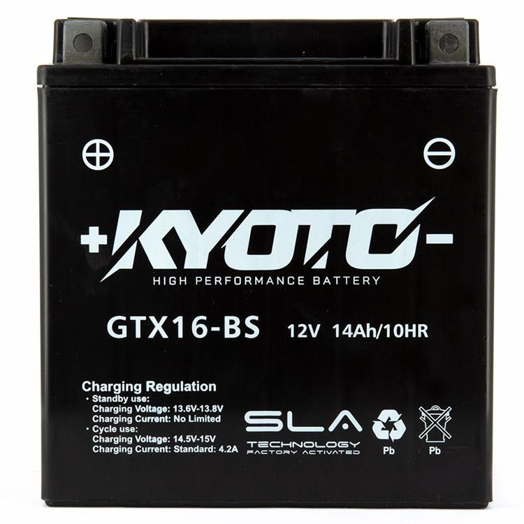 Batteria Kyoto GTX16BS GILERA GP 800cc 2008-2009 (Yuasa code YTX16-BS)