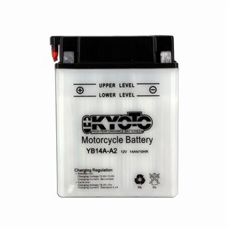 batteria kyoto yb14a a2 kawasaki kaf 300 2x4 mule 550 1997 2004
