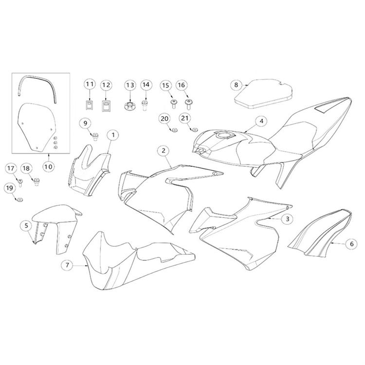 Sella adesiva originale Ohvale GP0 EVO (2022-2025) 