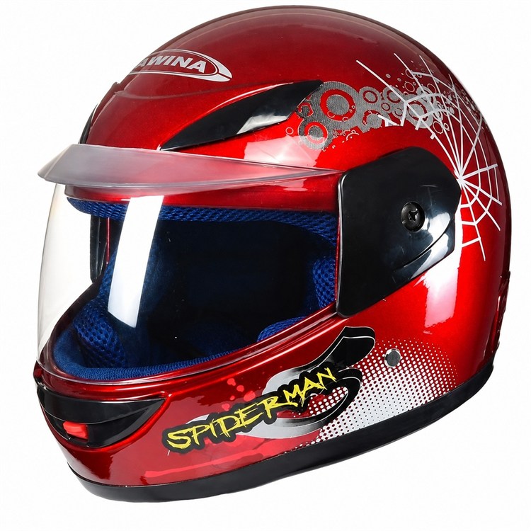 Casco Moto Bambino Rosso Spiderman TG S (47-48 cm)