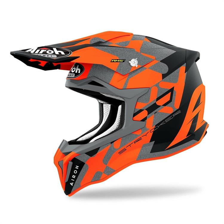 Casco Moto Cross AIROH STRYCKER XXX Arancione - Opaco