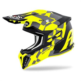casco moto cross airoh strycker xxx giallo opaco casco moto cross airoh strycker xxx giallo opaco